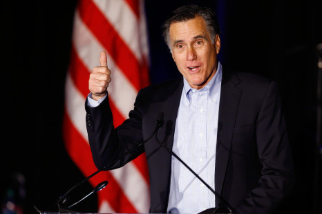Mitt Romney speaks during a Republican National Committee meeting.