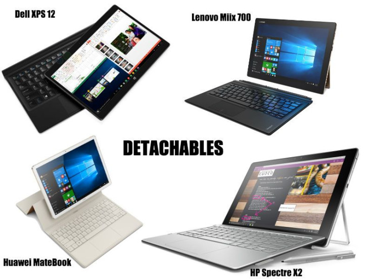Surface Pro 4 vs Matebook vs Dell XPS 12 vs HP Spectre X2 vs Lenovo Miix 700