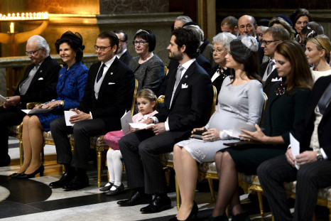 Sweden's King Carl Gustaf, Queen Silvia, Prince Daniel, Princess Estelle, Prince Carl Philip, Princess Sofia, Princess Madeleine and Christopher O'Neill