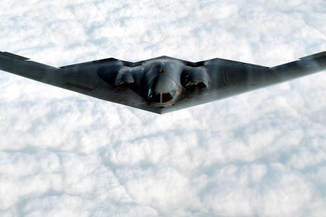 A B-2 bomber flies over Missouri. 