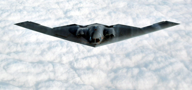 A B-2 bomber flies over Missouri. 