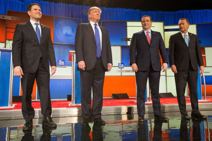 Marco Rubio, Donald Trump, Ted Cruz, John Kasich