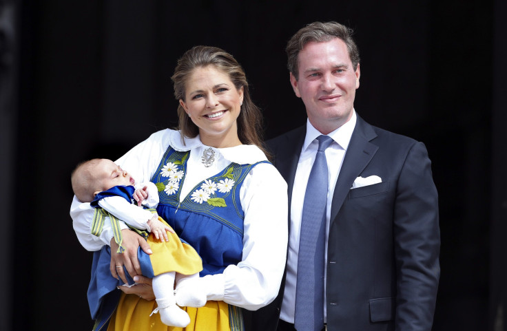 Sweden's Princess Madeleine, her daughter Princess Leonore and husband Chris O'Neill