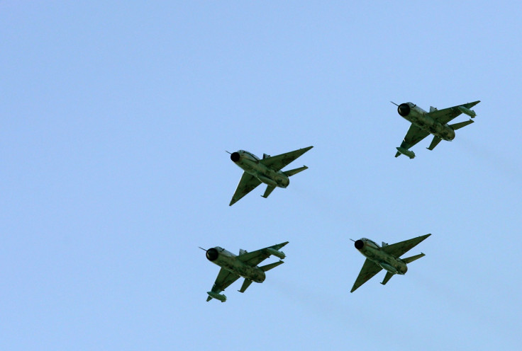 MiG-21's fly during a military exercise/ 