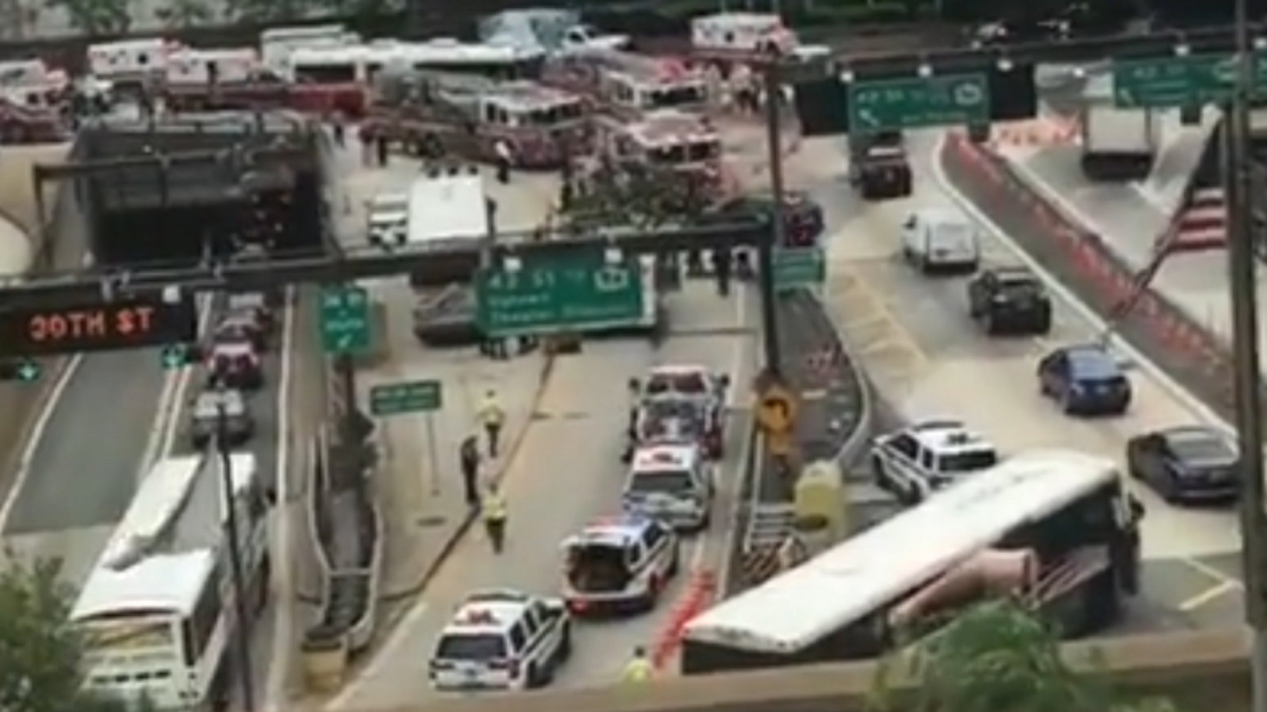 Dozens Injured In NYC Lincoln Tunnel Bus Crash