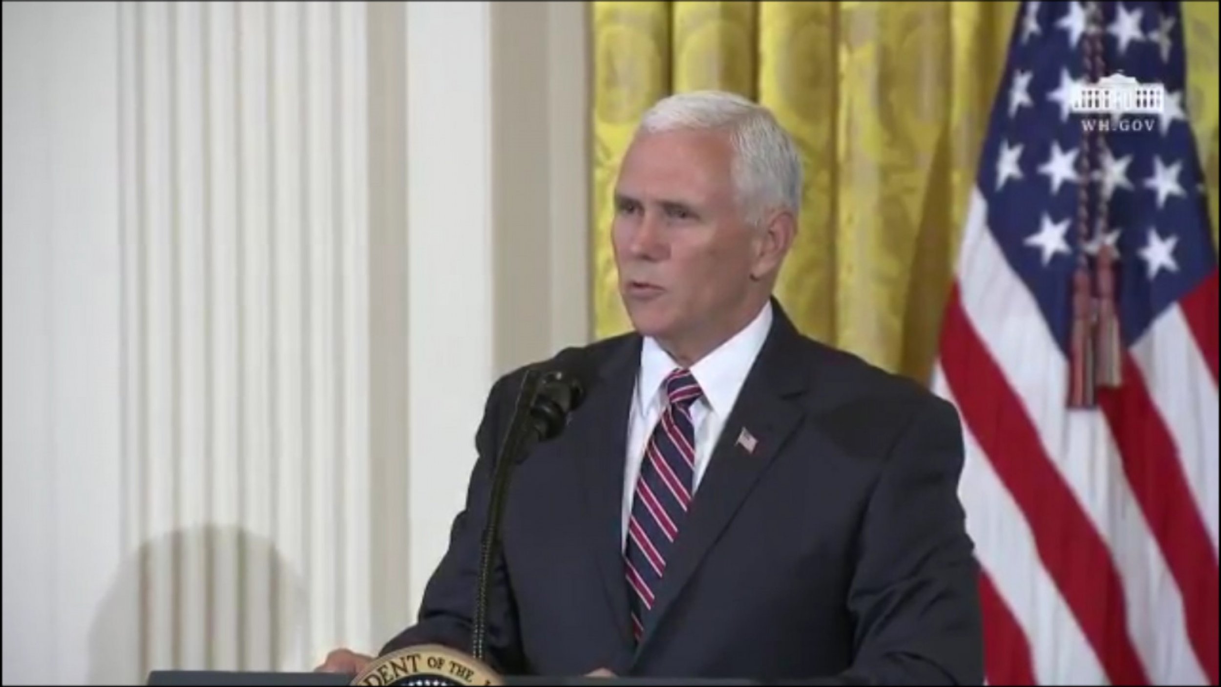 Vice President Mike Pence Gives Statement In Response To Santa Fe High School Shooting