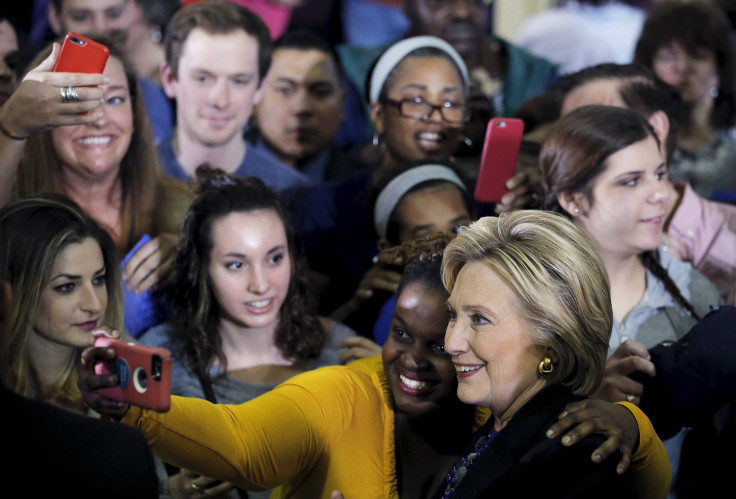 Hillary Clinton and supporters