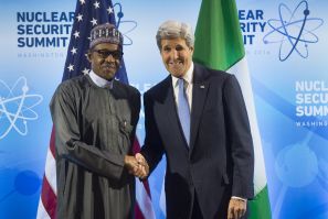 John Kerry and Muhammadu Buhari