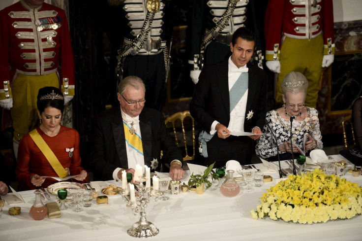 Danish Crown Princess Mary, Prince Consort Henrik, Mexico's President Enrique Pena Nieto and Danish Queen Margrethe