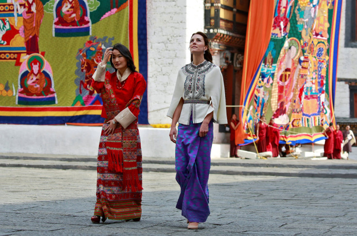 Britain's Catherine, Duchess of Cambridge and Queen Jetsun Pema