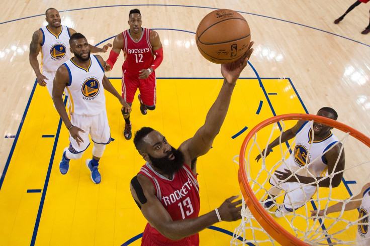 James Harden Rockets Warriors