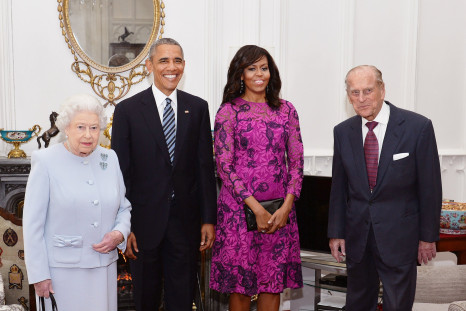 The Obamas with Queen Elizabeth and the Duke of Edinburgh