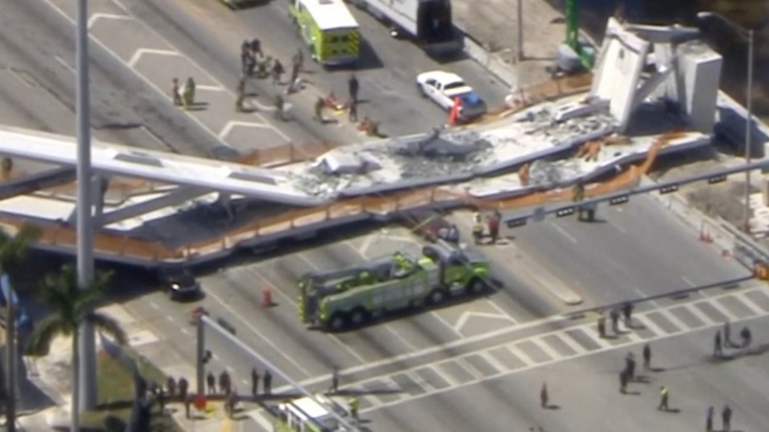 Pedestrian Bridge Collapses At Florida International University