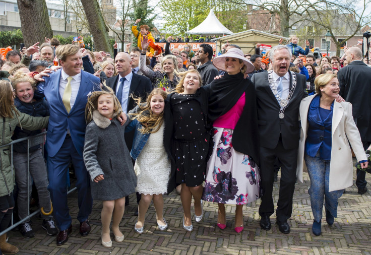 King Willem-Alexander and Queen Maxima of the Netherlands pose with their children, Princess Ariane, Princess Alexia and Princess Catharina-Amalia