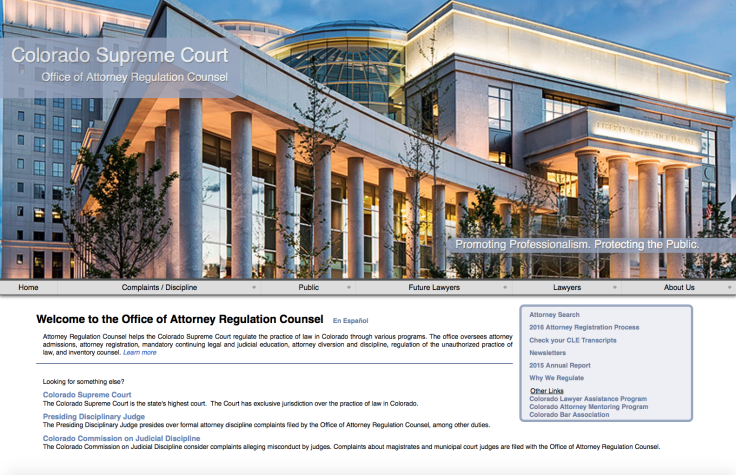Colorado Supreme Court, Screenshot