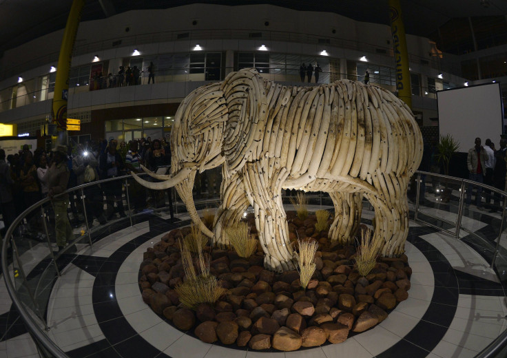 Botswana's ivory elephant sculpture 