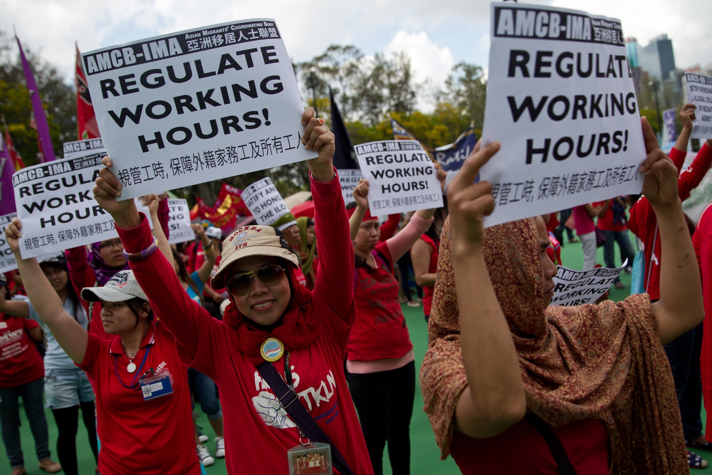 May Day In Hong Kong More Than 5,000 People Protest Demanding Standard