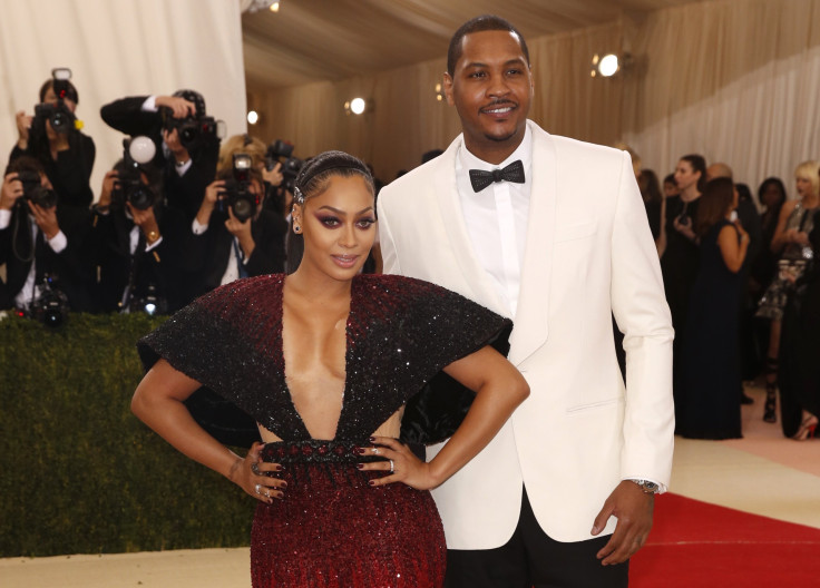 Television personality LaLa Anthony and husband, NBA basketball player Carmelo Anthony