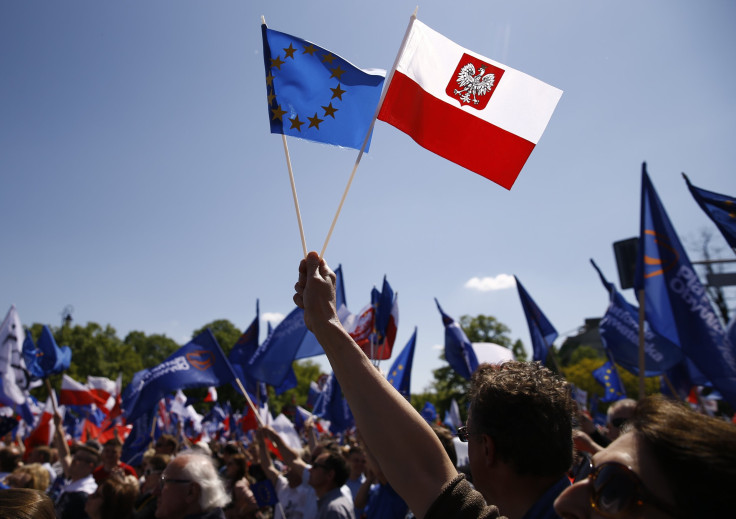 EU, Polish flags