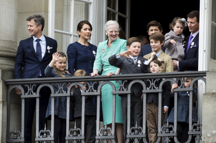 Prince Henrik pictured with his family 
