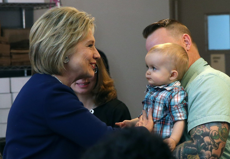 Hillary Clinton with toddler