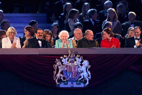Camilla, Duchess of Cornwall, Prince Philip, Duke of Edinburgh and Catherine, Duchess of Cambridge along with Queen Elizabeth II