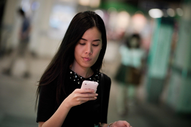 Woman looking at phone