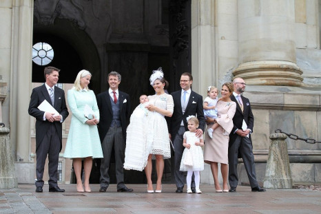 Prince Oscar with his family and godparents