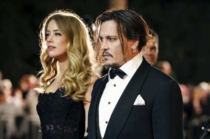 Johnny Depp and Amber Heard (L)