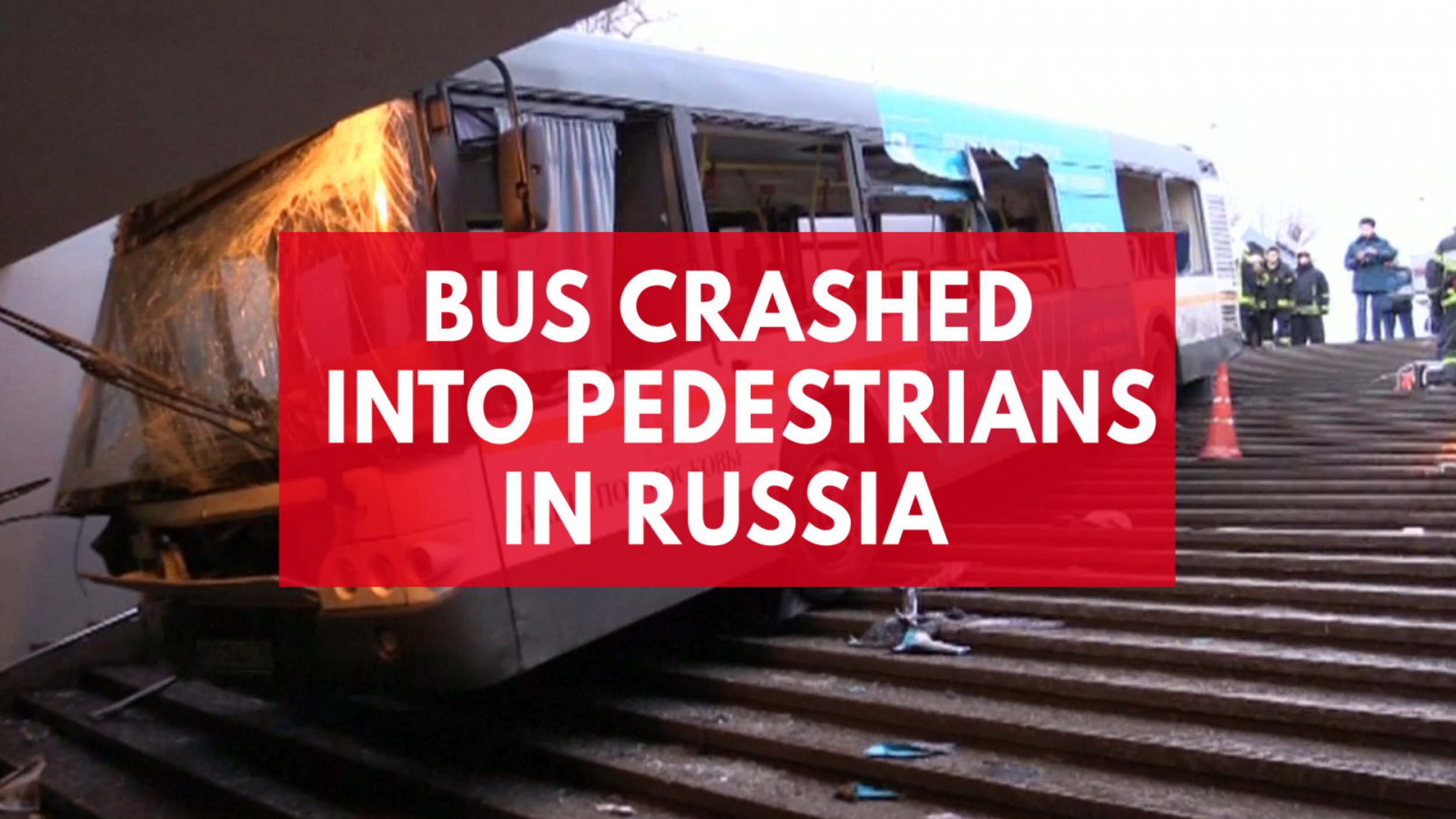 Bus Crashed Into Pedestrian Underpass In Russia