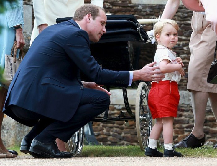 The Duke of Cambridge with Prince George