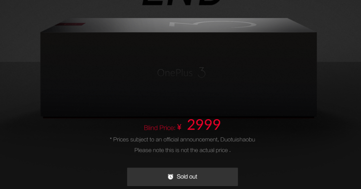 OnePlus 3 Blind Sale