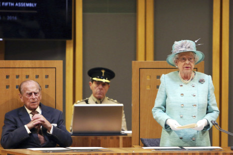 Queen Elizabeth and Prince Philip at the opening session of the National Assembly at the Senedd 