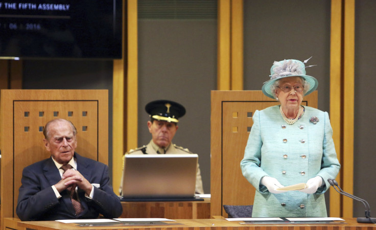 Queen Elizabeth and Prince Philip at the opening session of the National Assembly at the Senedd 