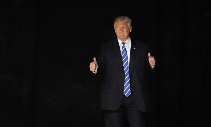 Donald Trump, black background