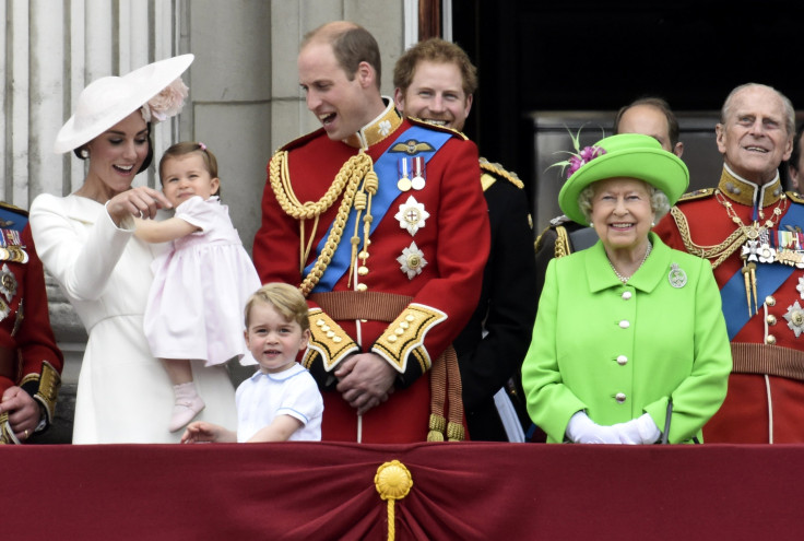 Prince George and Princess Charlotte with their family