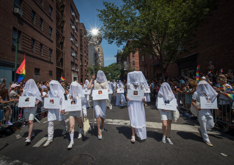 Gay pride marchers, New York