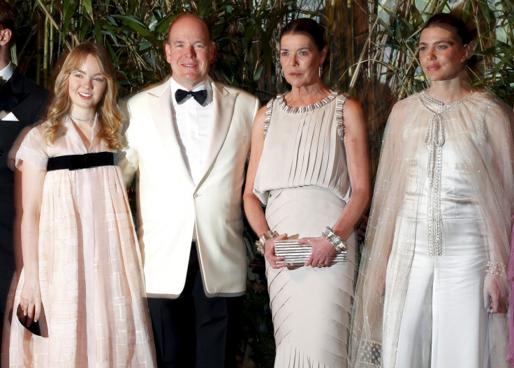 Prince Albert II of Monaco with Charlotte Casiraghi, Princess Caroline and Princess Alexandra