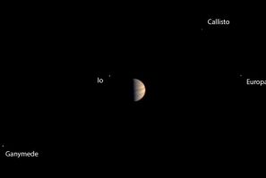 Juno's 1st in-orbit Jupiter photo
