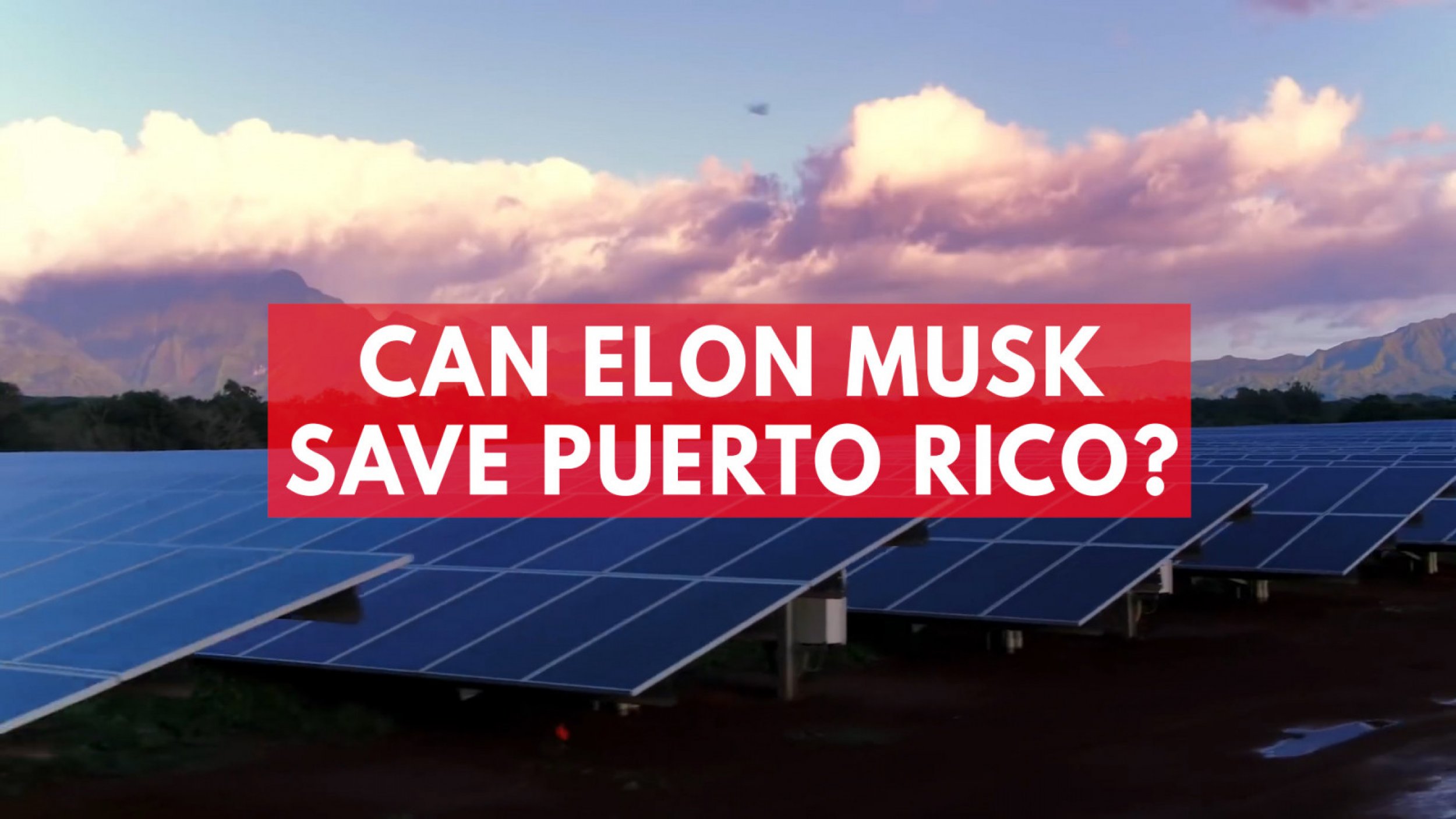 Elon Musk Wants To Save Puerto Rico With Solar Power