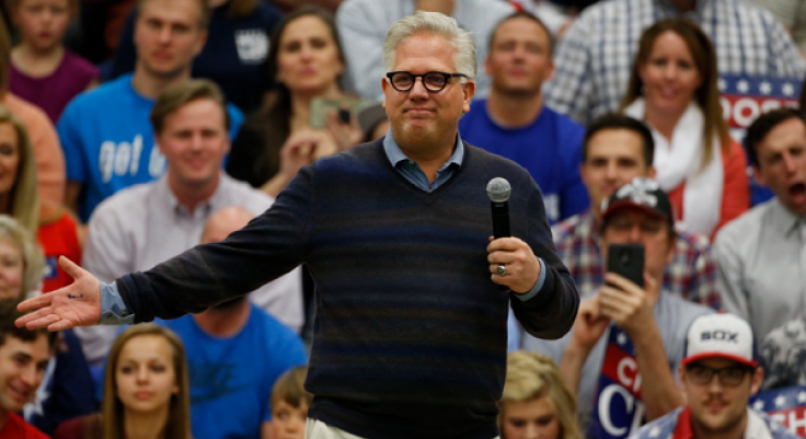 PROVO, UT - MARCH 19: Conservative radio talk show host Glenn Beck speaks at a rally for Republican presidential candidate Sen. Ted Cruz (R-TX) at Provo High School on March 19, 2016 in Provo, Utah