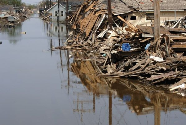 The smelly reminence of the twice flooded ninth ward in New Orleans remains unlivable
