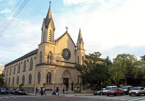 An exterior view of the Our Lady of Mercy Church, where Argentine Cardinal Jorge Bergoglio attended nursery school as a child, is seen in the Flores neighbourhood of Buenos Aires March 13, 2013.