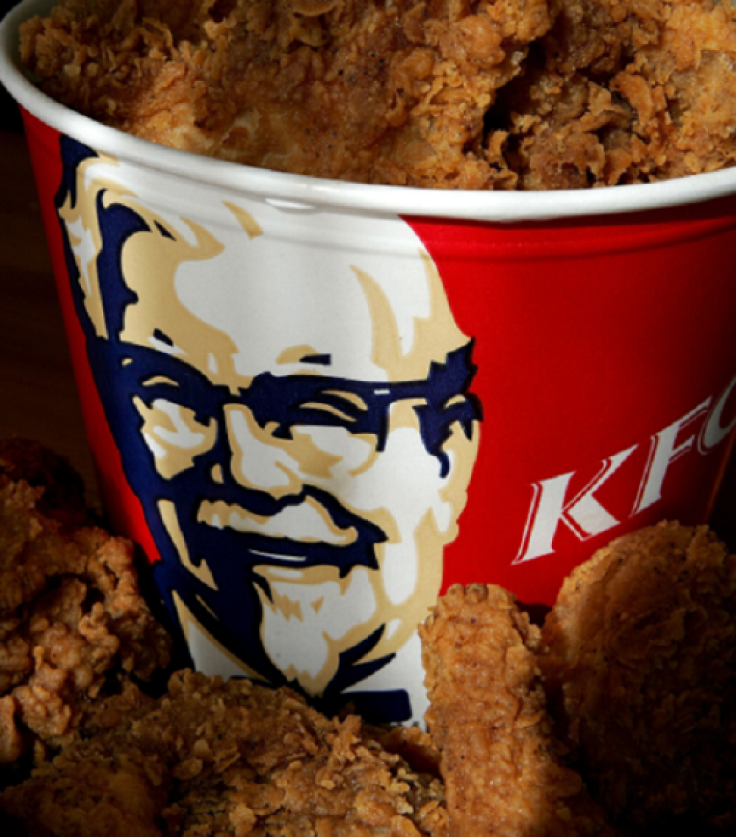 SAN RAFAEL, CA - OCTOBER 30: A bucket of KFC Extra Crispy fried chicken is displayed October 30, 2006 in San Rafael, California.