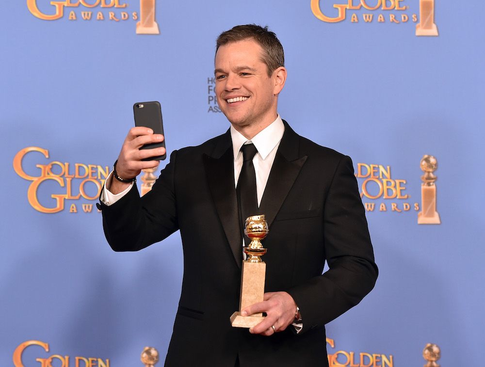 Me, My Selfie And I ... Matt Damon Captures A Winning Moment