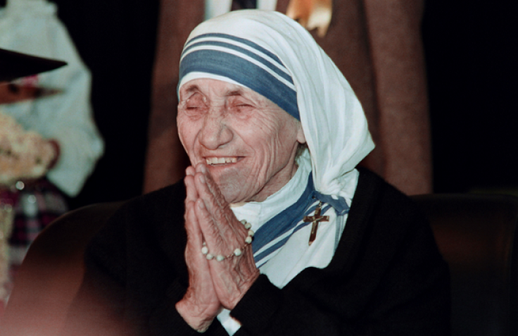 Portrait taken in December 1991 in New Dehli shows Mother Teresa of Calcutta