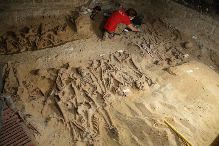 Scientist discover the bacteria responsible for the Great Plague of 1665 in skeletal remains at a London burial site.
