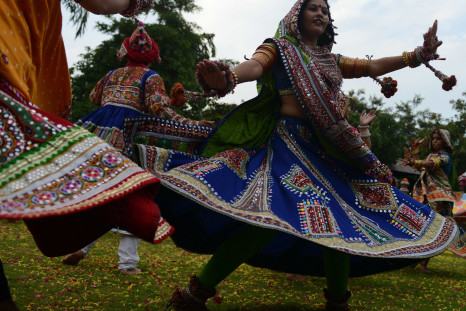 Indian dancers Navratri