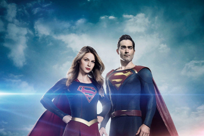 Melissa Benoist as Supergirl, Tyler Hoechlin as Superman