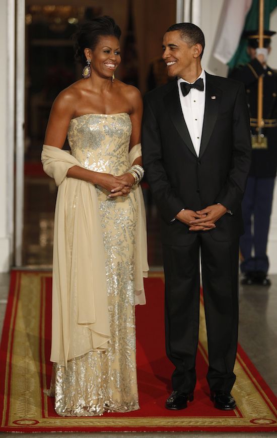 The State Dinner With The Indian Prime Minister Wearing Naeem Khan
